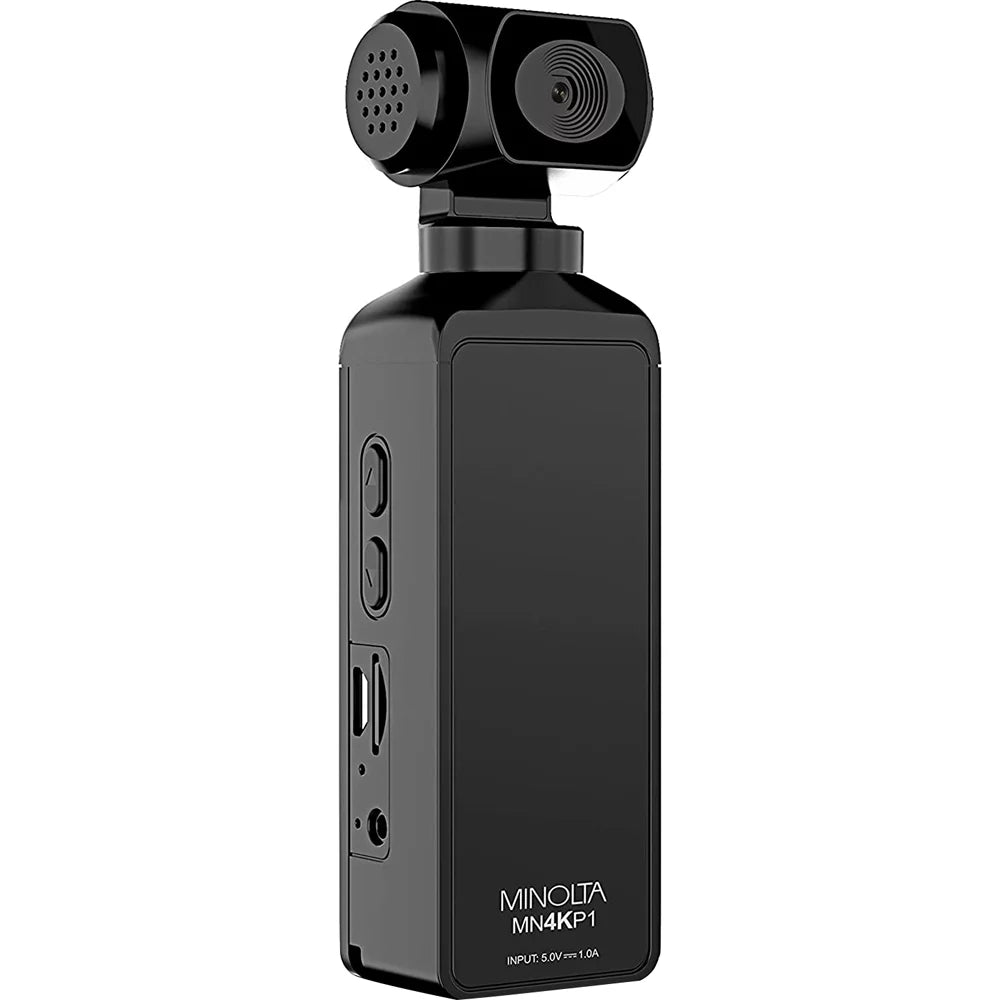 (Black) & 4K Waterproof Minolta HD Ultra Housing Pocket w/WiFi MN4KP1 Camcorder
