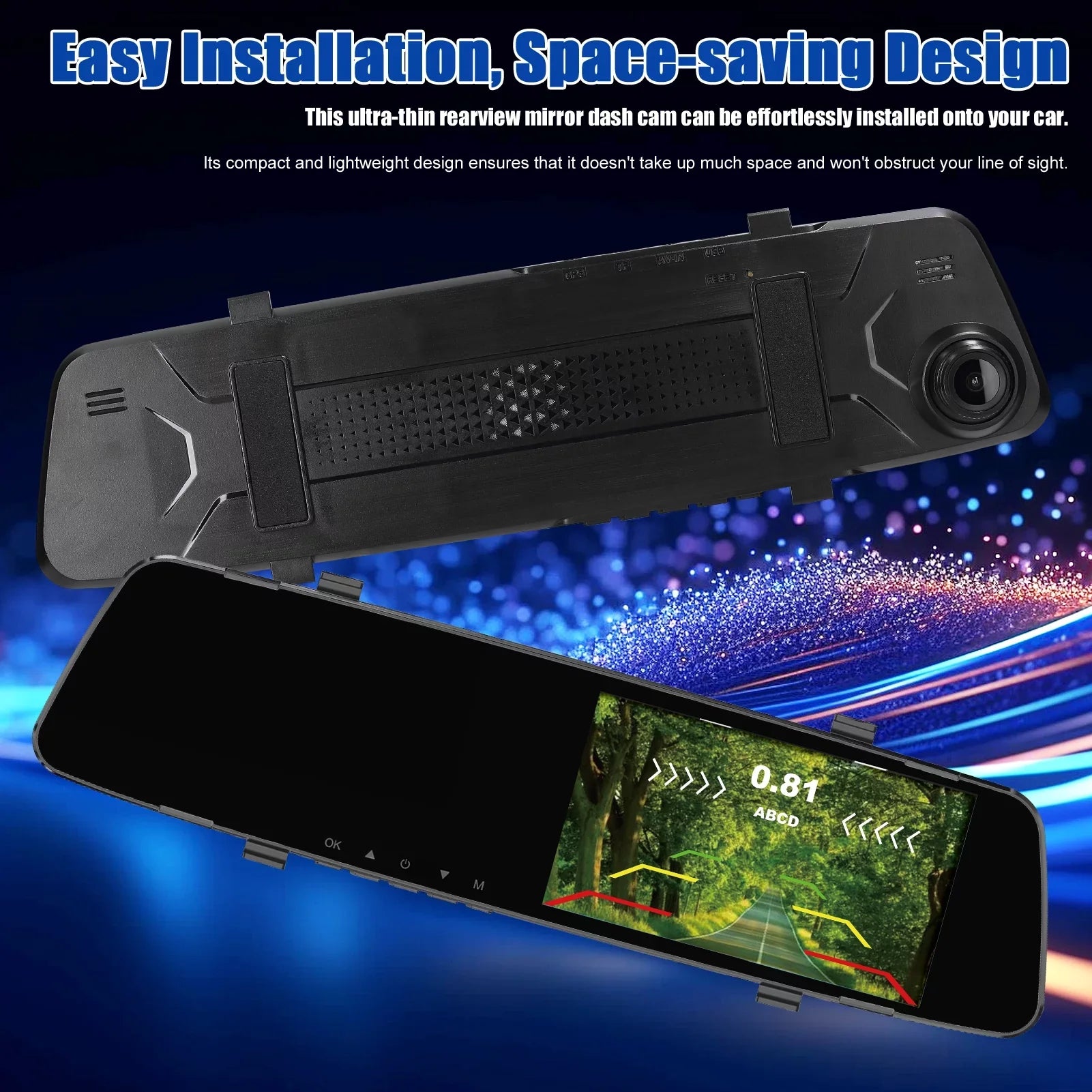 Dazzduo Screen Dual Support Radars Cam Inch Rear Rear Screen Camera Dash 4.3 Rear Dash DVR Reco 4.3 Rear 4 Dual Dash Reverse Reverse Dash Inch Radars Inch Radars 1080P Camera,Camera Camera