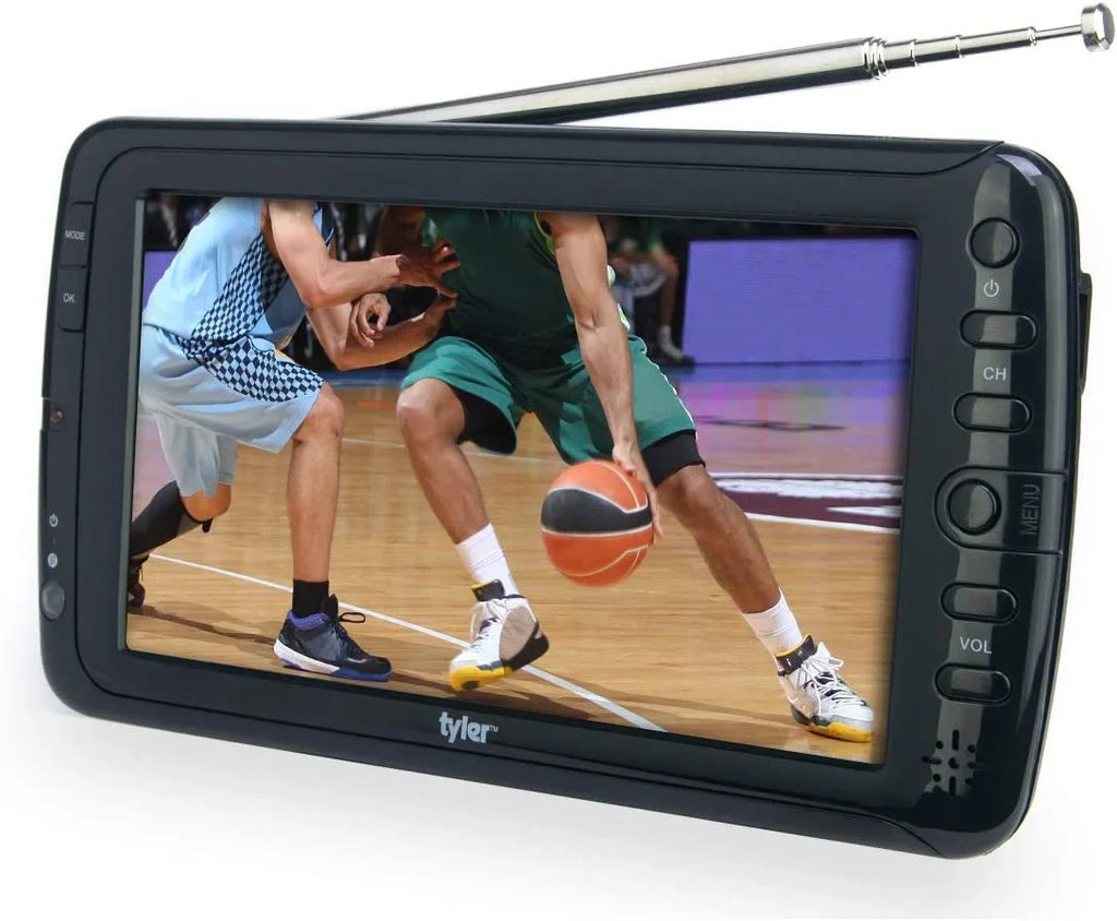 Control Stand Kids For Small Portable Battery Monitor Wireless Tyler Travel In Capability Built Powered Input, USB, Car Remote AC/DC, TV LCD Rechargeable HD-TV, 7" HDMI (Refurbished)