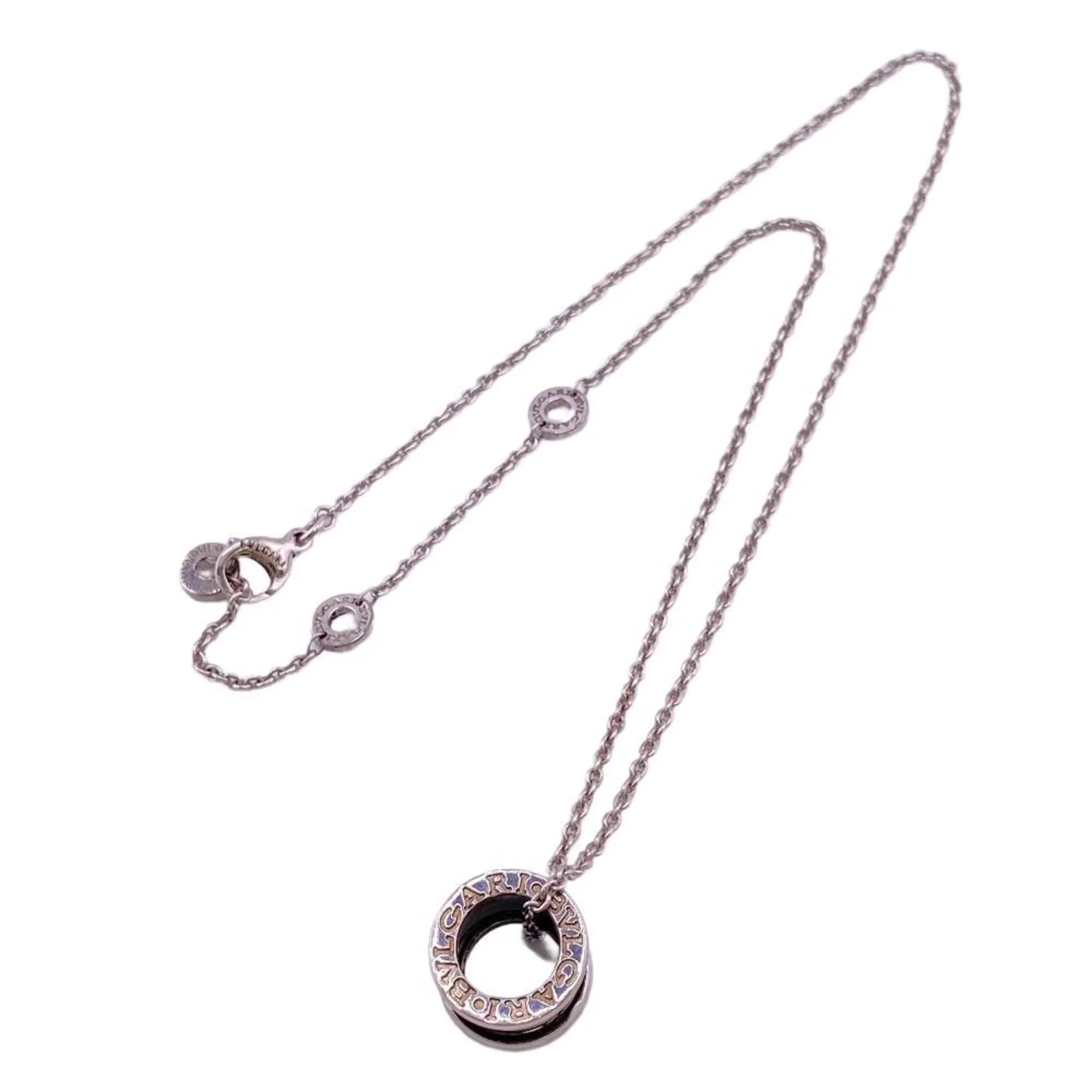 the Charity B. BVLGARI Necklace Pre-Owned Women's 925 Zero Black Z0005229 Men's (Fair) One Children Save