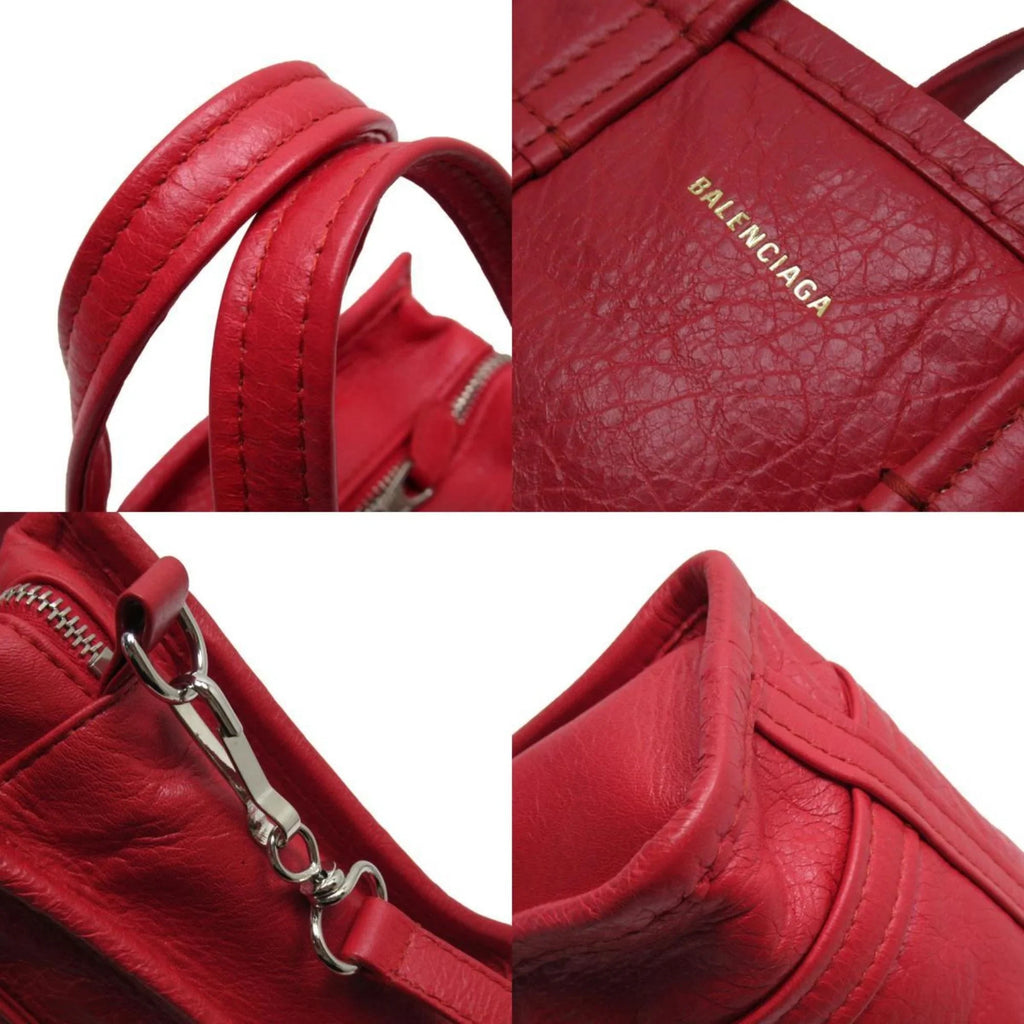 Ladies Shoulder Pre-Owned Leather Shopper Silver Handbag BALENCIAGA XXS Red Bag Bazaar (Good)