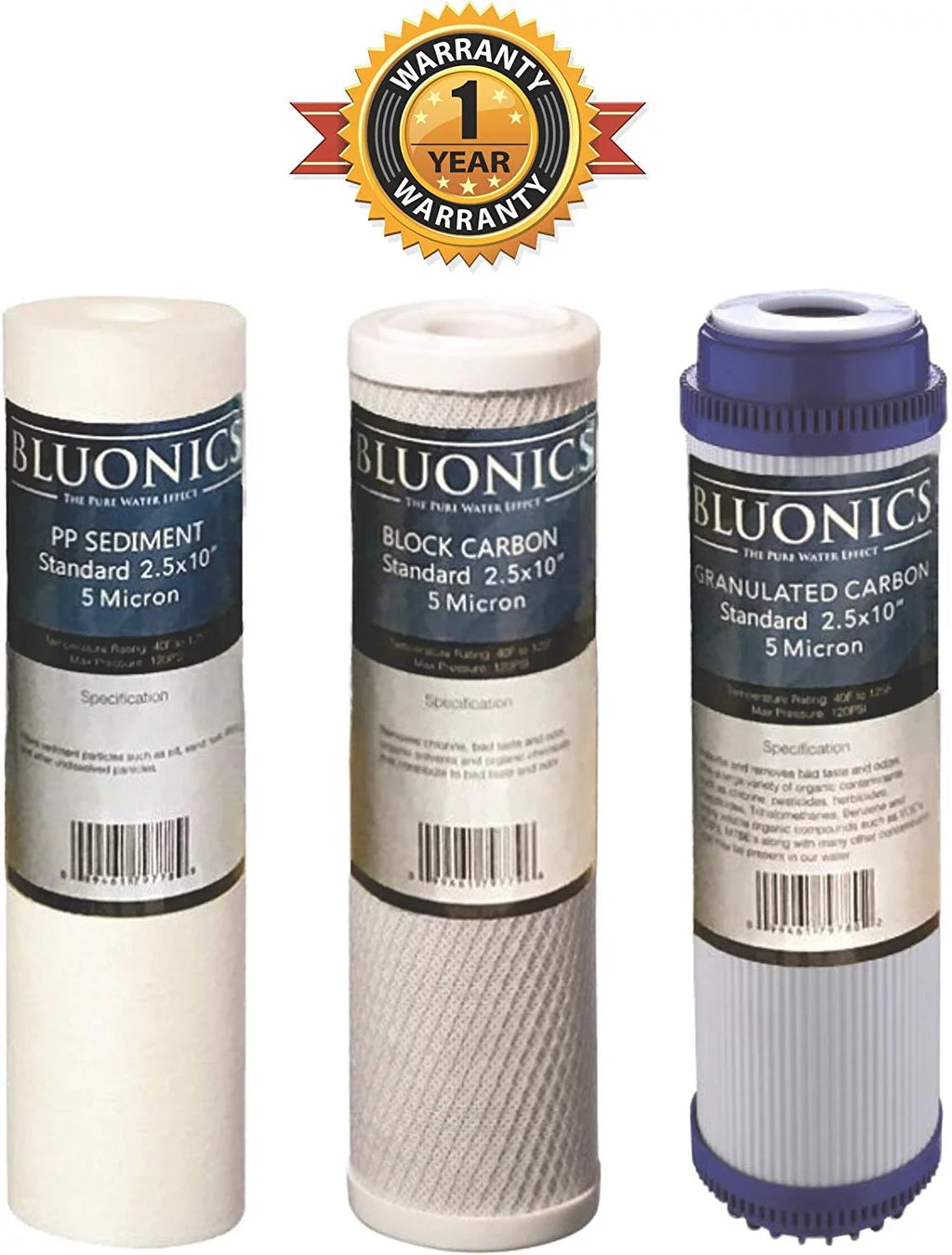 Cartridges 5 Set Osmosis pcs GPD Replacement Filter RO Reverse w/ Membrane 50
