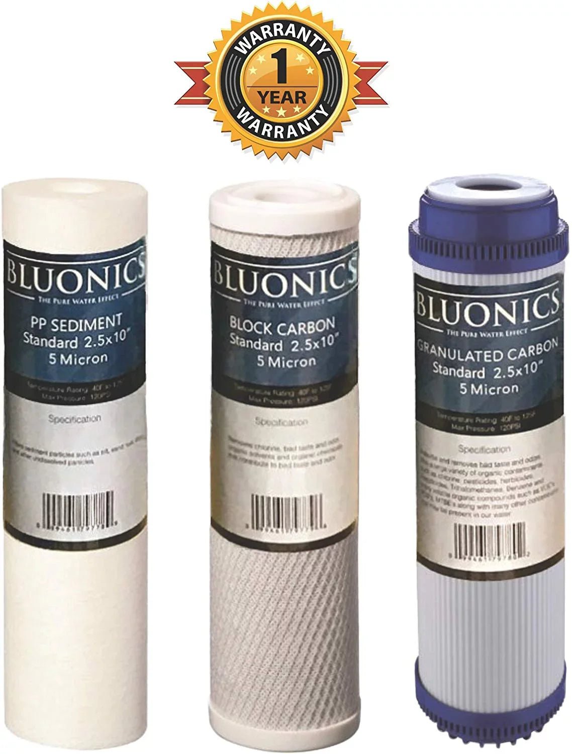 Cartridges 5 Set Osmosis pcs GPD Replacement Filter RO Reverse w/ Membrane 50