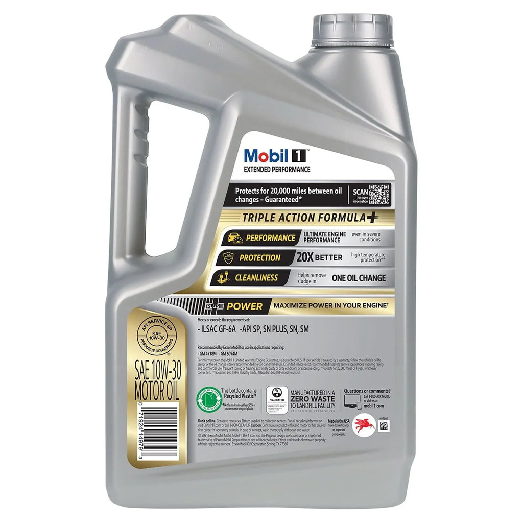 Oil qt Motor 5 Performance Full 10W-30, (3 Mobil Synthetic 1 Pack) Extended