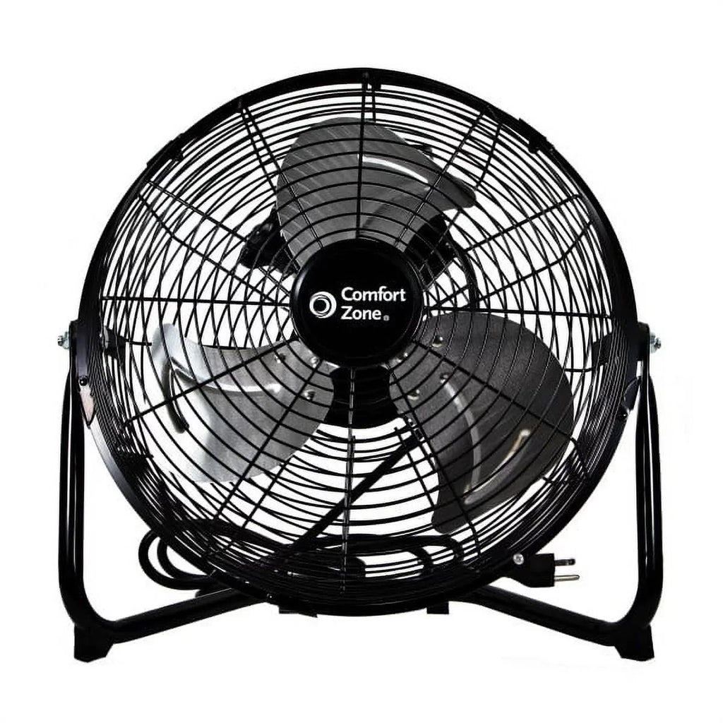Adjustable Construction, Feet, Tilt, and Fan Zone Cradle/Floor Comfort 12â?3-Speed Handle, Carry All-Metal with Black 180-Degree Rubber
