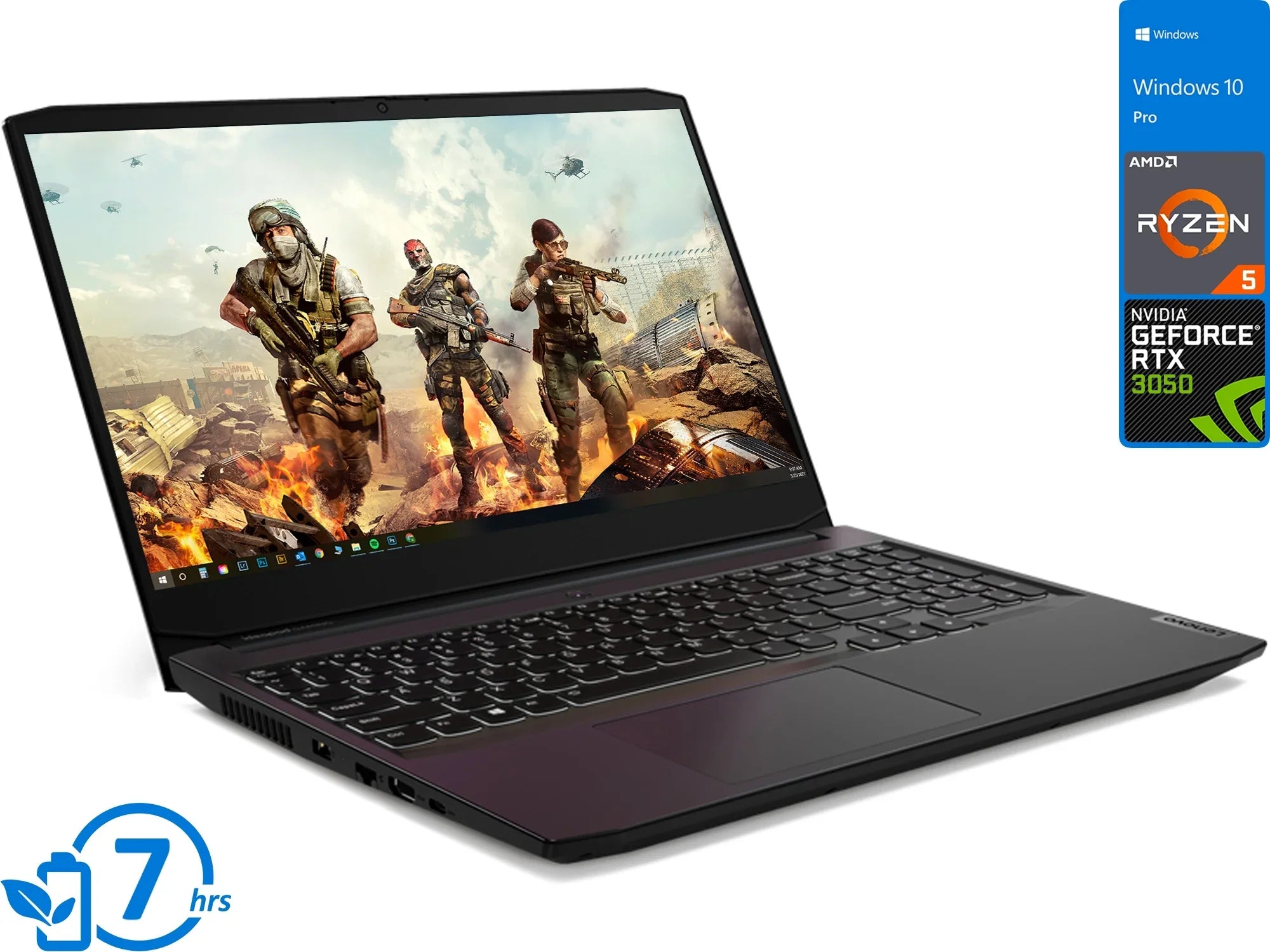 Pro 8GB 10 120Hz 512GB IdeaPad Laptop, Upto 5 NVMe AMD RAM, 3050, Ryzen 3 5600H SSD, Lenovo HDMI, Display, Wi-Fi, Windows 15.6" 4.2GHz, Gaming GeForce FHD Bluetooth, RTX NVIDIA
