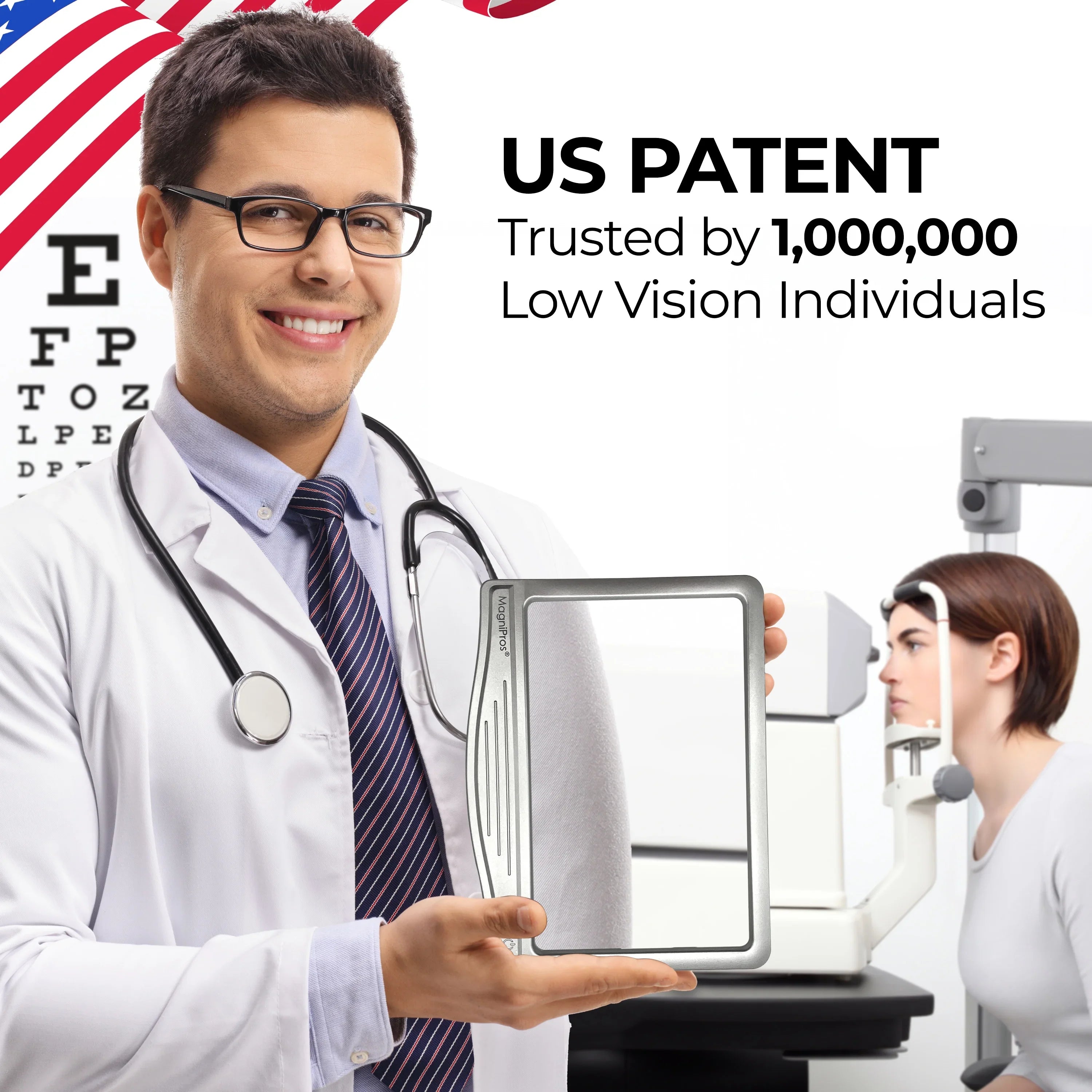 Aging Print, Eye Anti-Glare Lens Reading 5X for Small Vision Eyes, to LED Magnifier Page & Seniors Strain-Perfect Large Reduce & MagniPros Low for