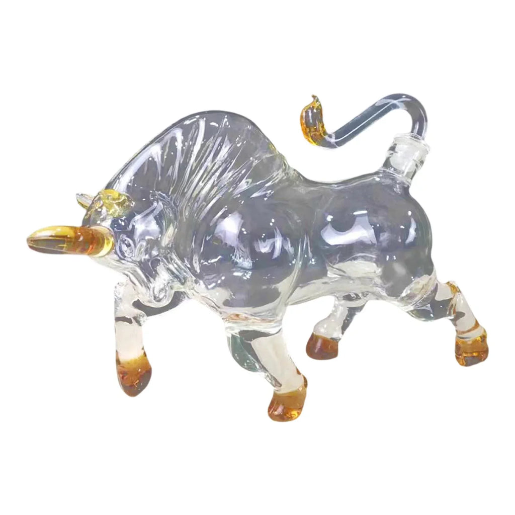 Novelty 1500ml Vodka Shaped for Glass Style Bull Brandy Decanter