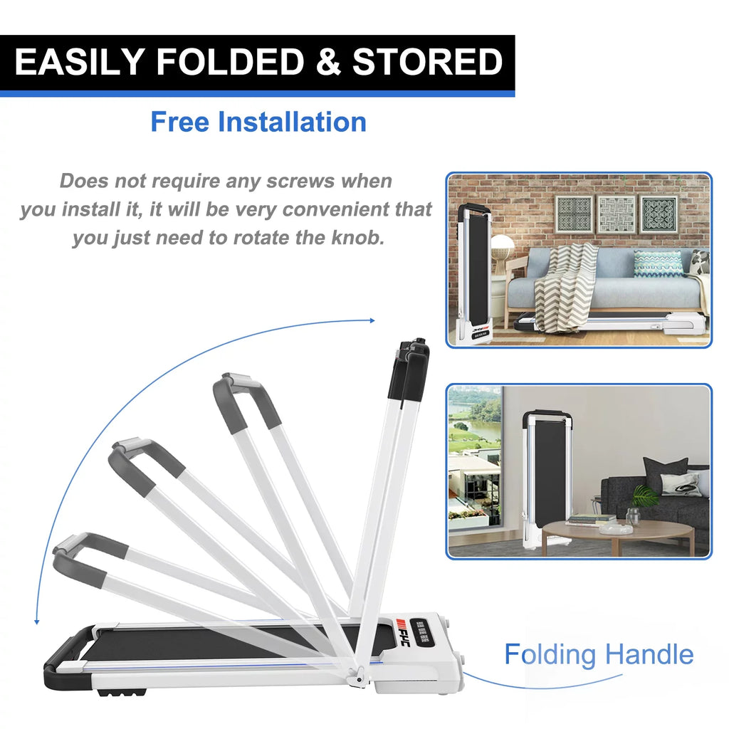 Treadmill Under 2 Foldable Home, Running Running Electric Desk 1 2.5 FYC LED Joggi Machine, in Installation-Free Dcenta Remote for - Walking Treadmill Treadmill Control Compact Folding Display HP &