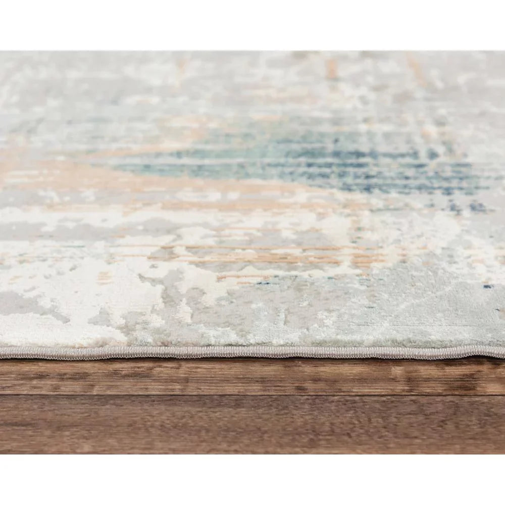 Decor Alora /Ivory Area 7'10"x9'10" Power-Loomed / Gray Glamour Gray / Ivory Rug