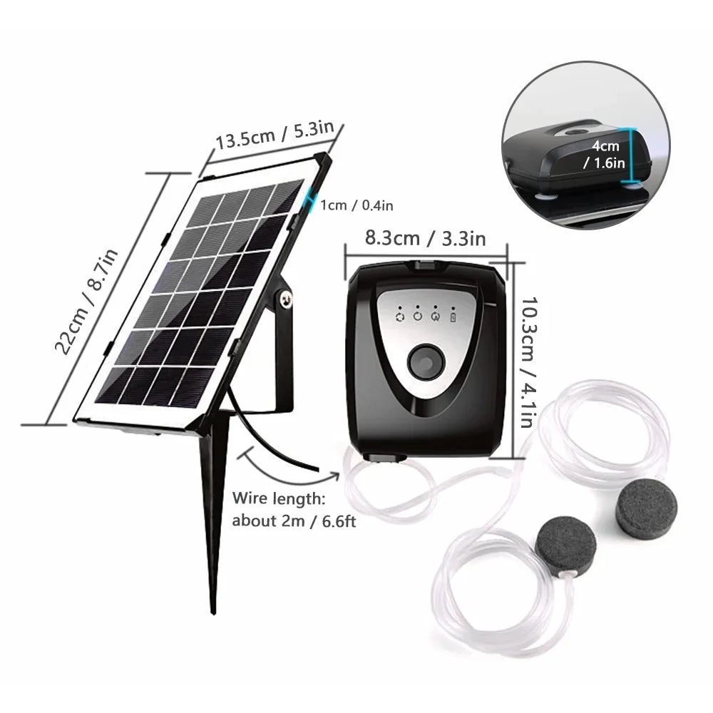 Air Air Stone Aerator Air Dual Pond Pump Solar Pipe Fish 3.5w Dual Huiop With Pump Pond Ponds Ponds Solar Air Ponds Pump Bubble Air Pump,Pump Pump Pump Pools Fish