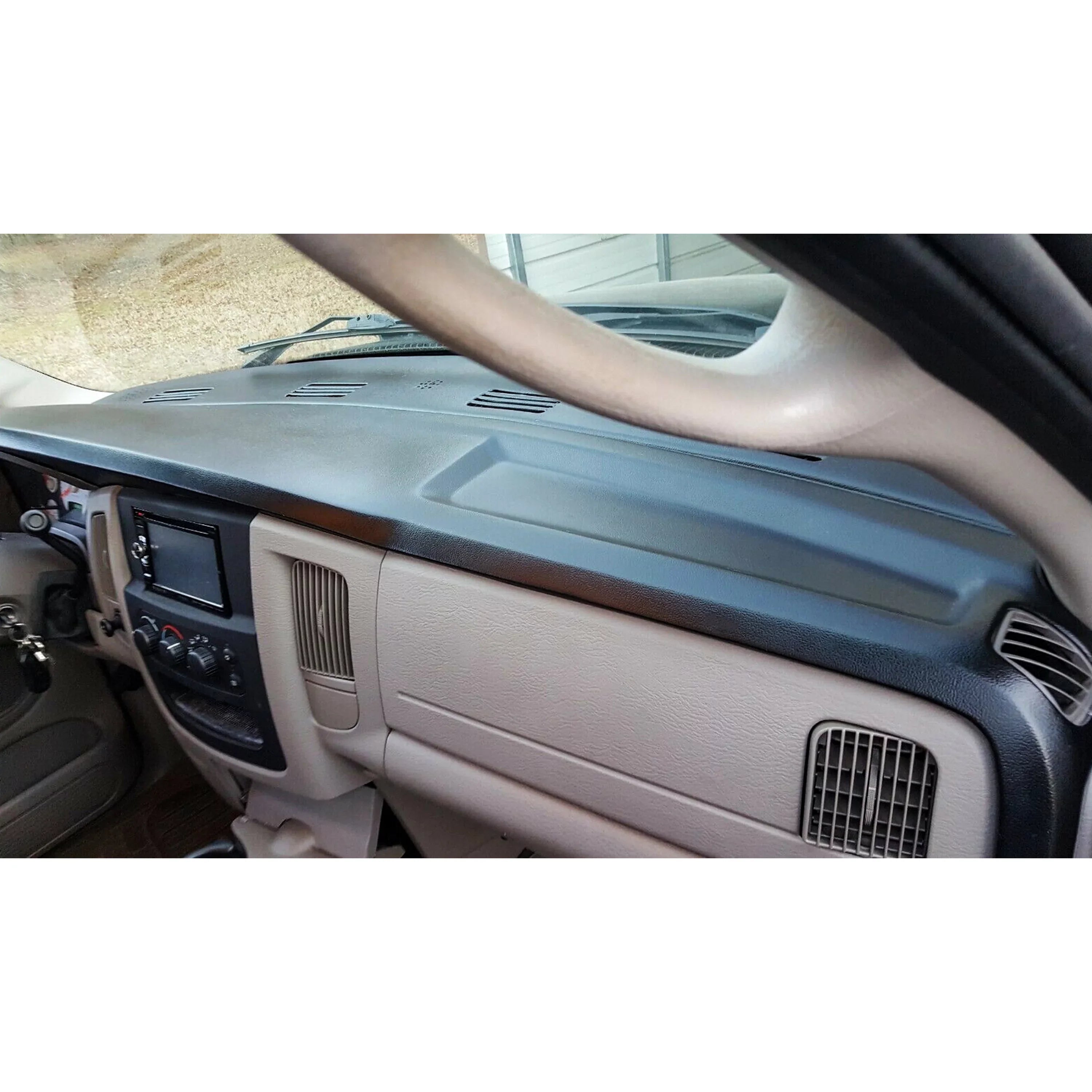 for Protector Ram Pad Kojem Dash 2003 Overlay Dodge 2004 Board Dashboard Cover 2500 Cover Skin 2005 Molded 1500 Cap 3500 Black 2002