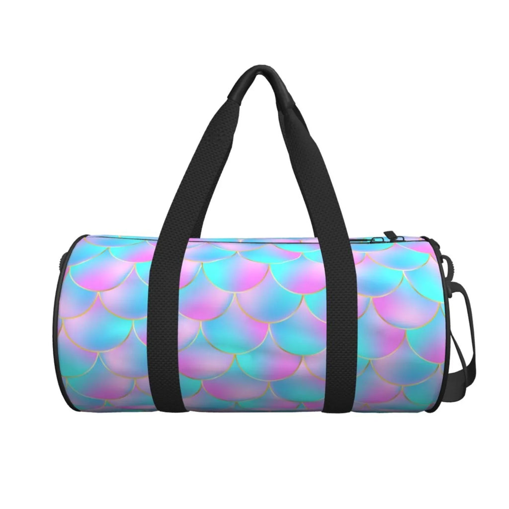 Large Scales Travel Bag Bag Luggage Dragon Purple Compartment Sports with Cylinder Pocket Waterproof Coaee Bag Gym Capacity and