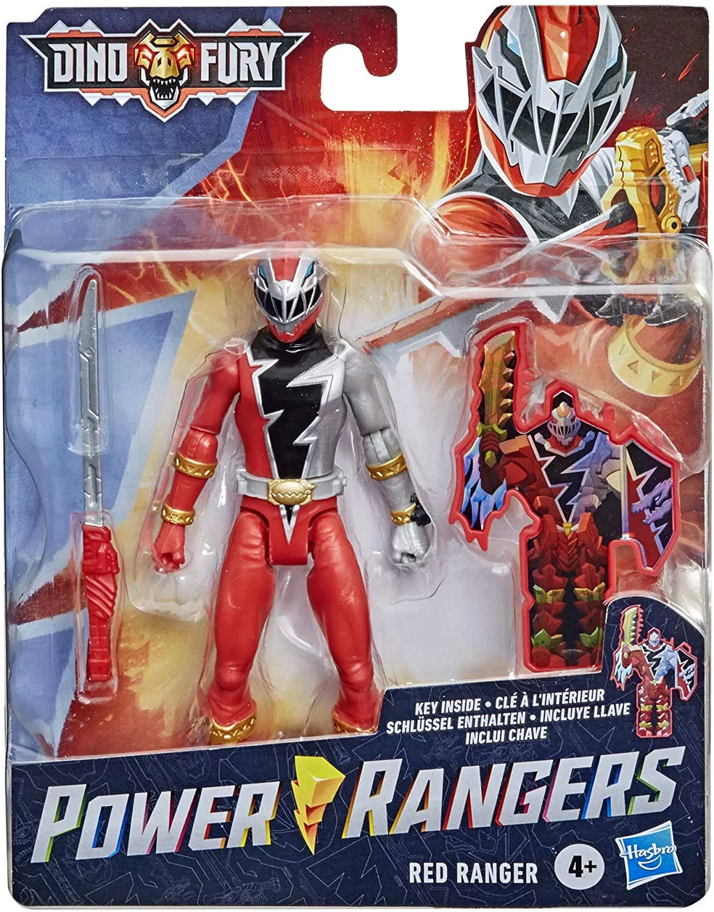 Figure TV Ranger Key 4 by Up Power Dino Accessory 6-Inch Dino-Themed Ages Rangers Fury Action and for Red and Show Dino Inspired with Fury Toy