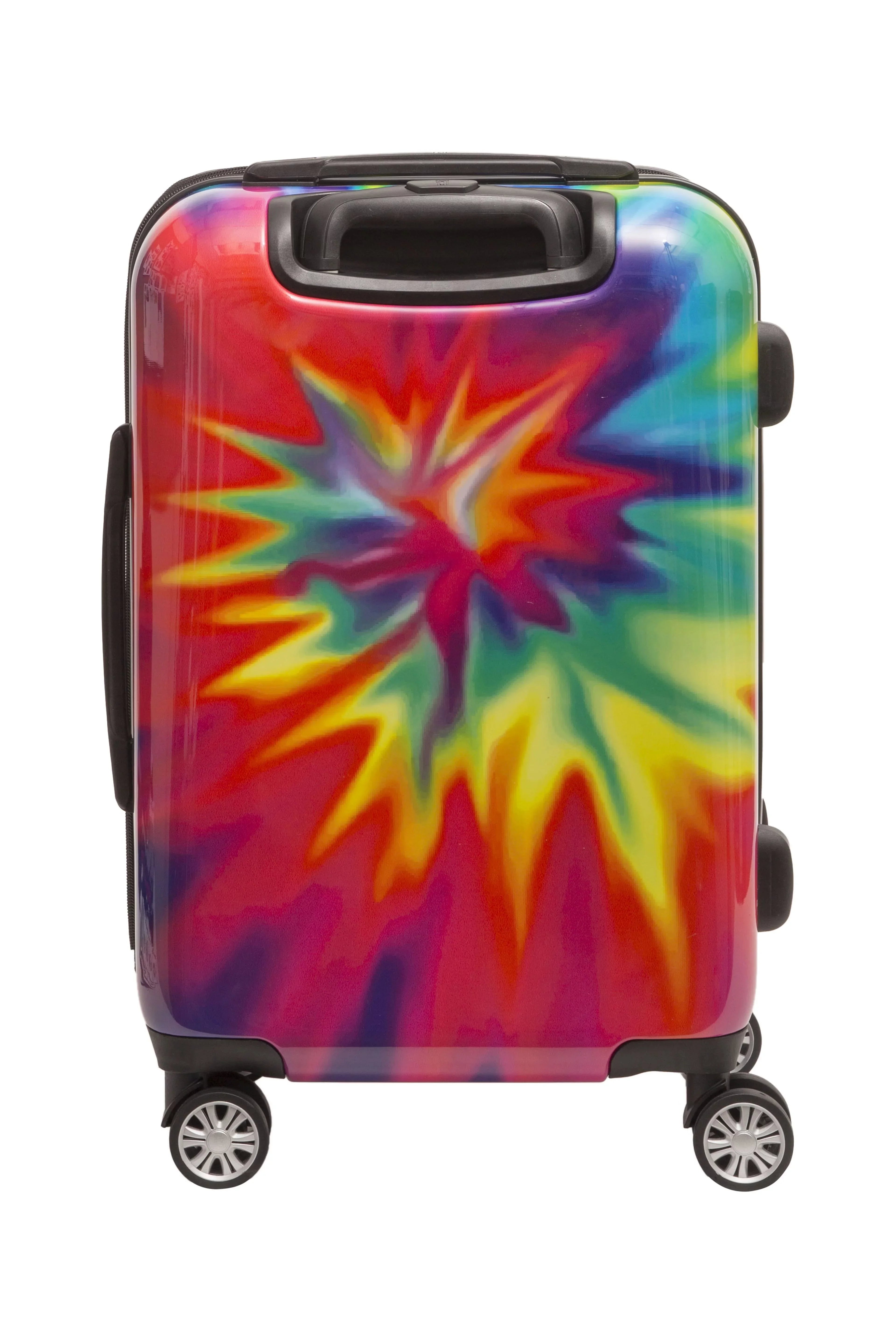 Dye Tie-Dye Inch Rolling Swirl Tie Rainbow Carry Suitcase Luggage, 22 Hardshell with On Wheels,