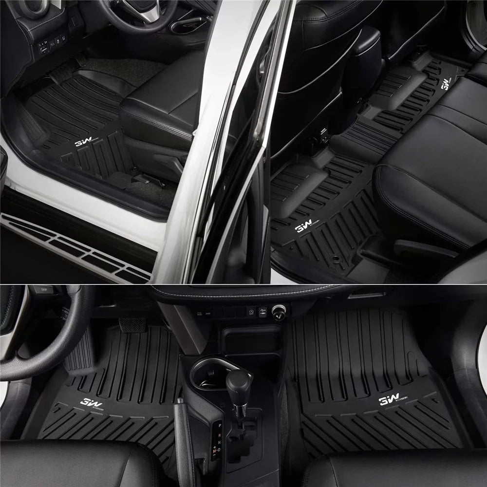 (2018-2023),TPE 2nd Fit for Floor Car Tiguan,1st & Custom Liners,Black All Weather Volkswagen 3W for Row Mats Liner Tiguan Floor Set Volkswagen Full