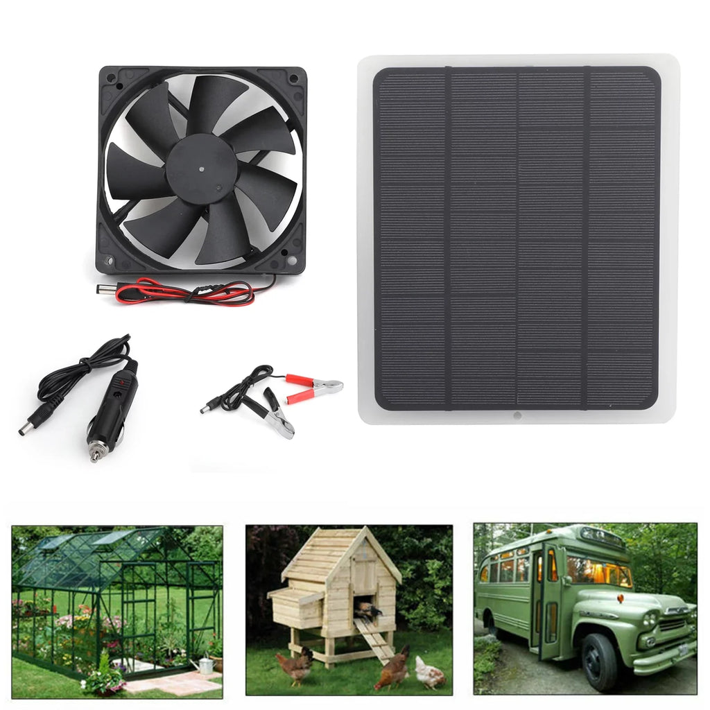 Portable Pet Cooling Ventilation Powered Panel House Houses 10w TOPTENG Outdoor Mini 12V Chicken Fan Ventilator Kit, For Solar Fan Greenhouse Solar Kit, Camping