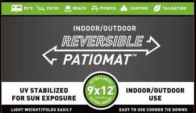 designs) Rug x Mats Outdoor 12' (Reversible 2 9' Gray with Patio