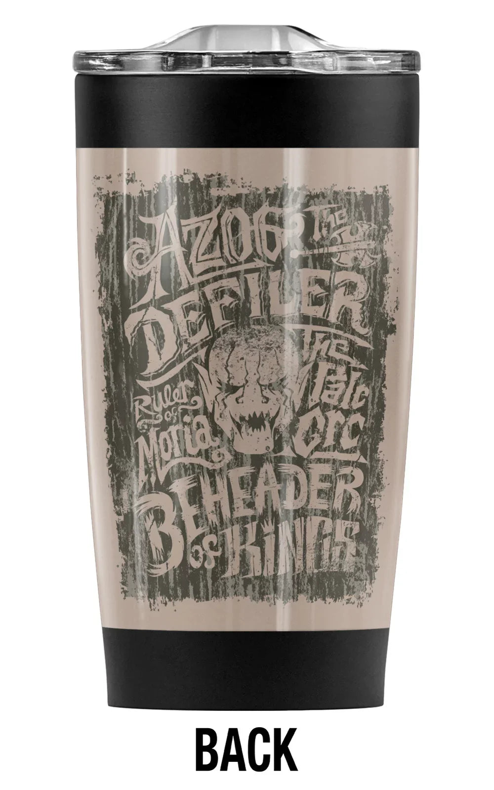 with Double Orc Beverages Sliding & Lid and Mug/Cup, oz Insulated Stainless Travel Coffee Leakproof Cold Great Tumbler Drinks The Hot The for Steel Vacuum 20 Wall | Hobbit/Azog