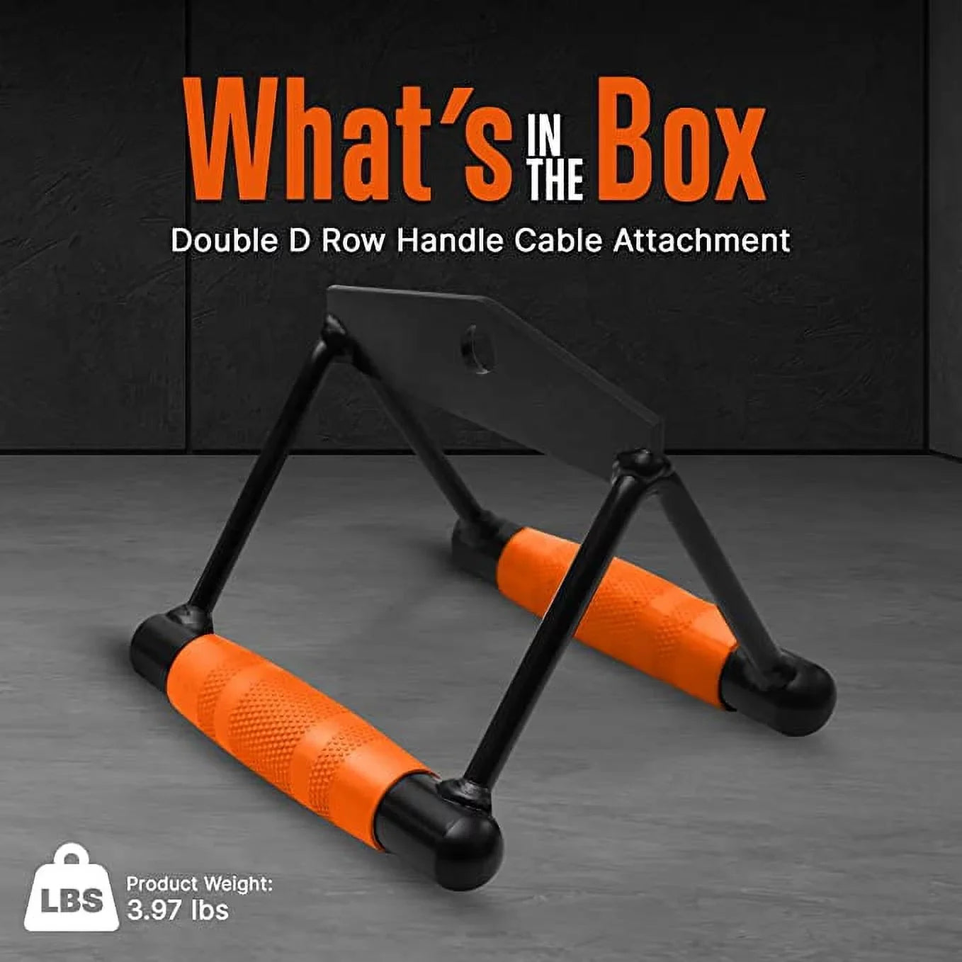 Handle D Weight with Row for Machine Row Exercises, for Workout Fit Great SQUATZ - Attachment Non Cable Cable for Rotational Slip Double Nicely All Systems 360 Knuckle, Seated Handle Degree