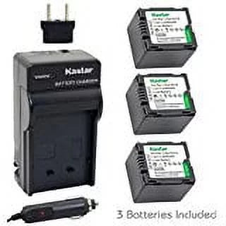 VW_VBD070 Battery Kastar CGA_DU14, for VBD210 CGA_DU21, Charger and Panasonic VBD140 w Kit CGA_DU14 CGA_DU07, (3_Pack) CGA_DU06,