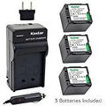 VW_VBD070 Battery Kastar CGA_DU14, for VBD210 CGA_DU21, Charger and Panasonic VBD140 w Kit CGA_DU14 CGA_DU07, (3_Pack) CGA_DU06,