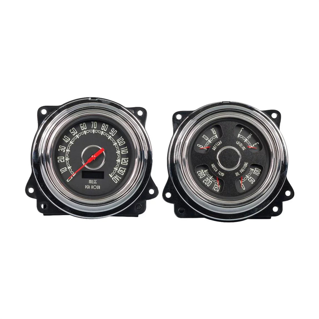 USA 47371-01 Kit New Woodward 2 Black Chevy 47-53 Vintage Gauge