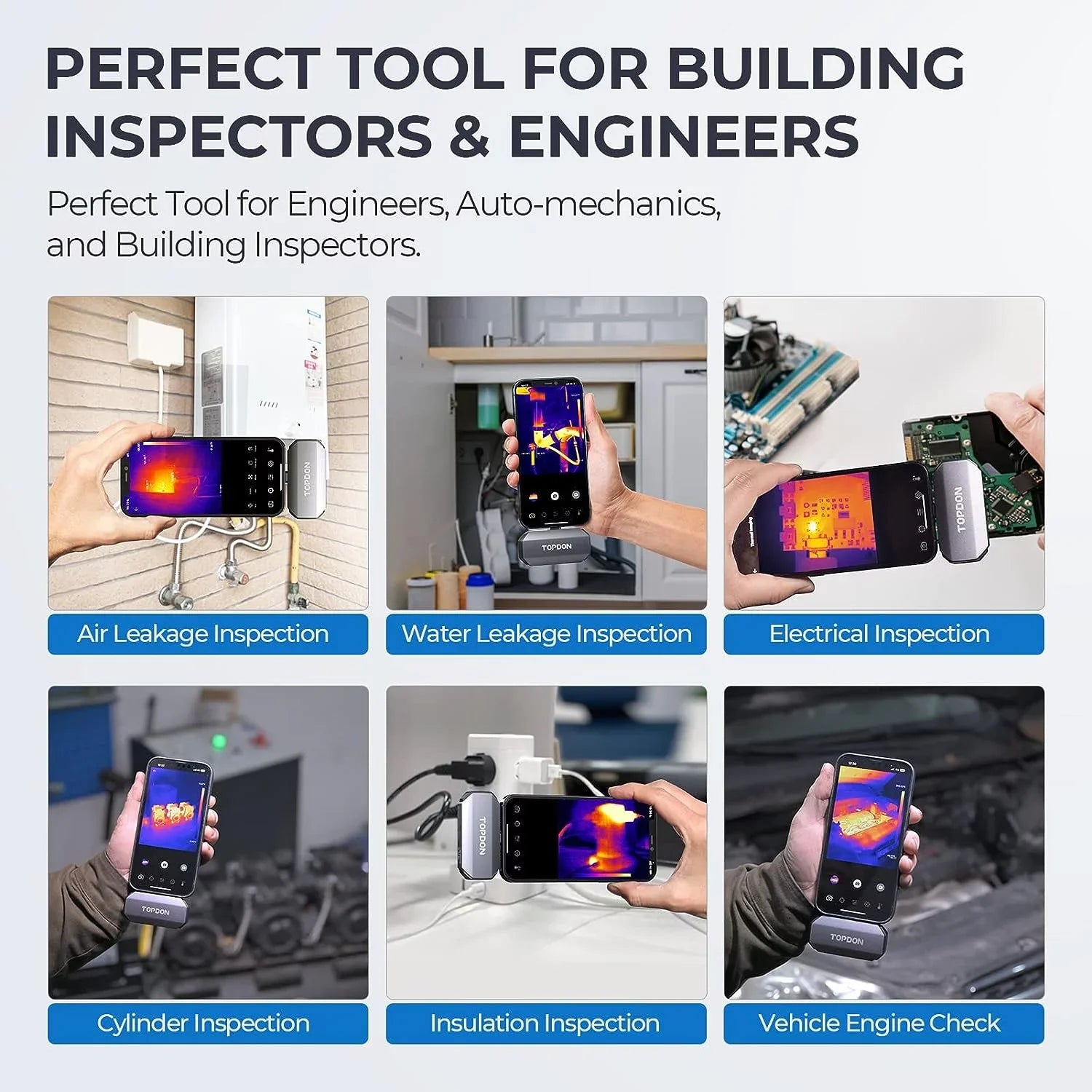 Thermal Sensitivity -4F~1022F Thermal & Camera, Thermal TC002 Camera x 192 40mk 256 Imaging Range Temperature iOS IR Resolution High iPad) (iPhone TOPDON for