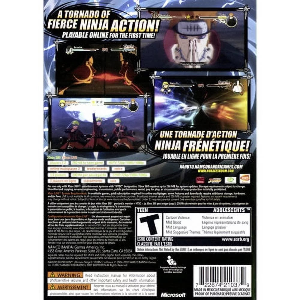 360) Game 2 - Ninja Namco Shippuden: (Xbox Ultimate Naruto Storm Video