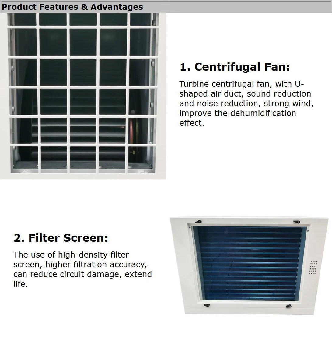 338Pint/D Commercial Household Ceiling-Type Basement Greenhouses Warehouse Dehumidifier Planting