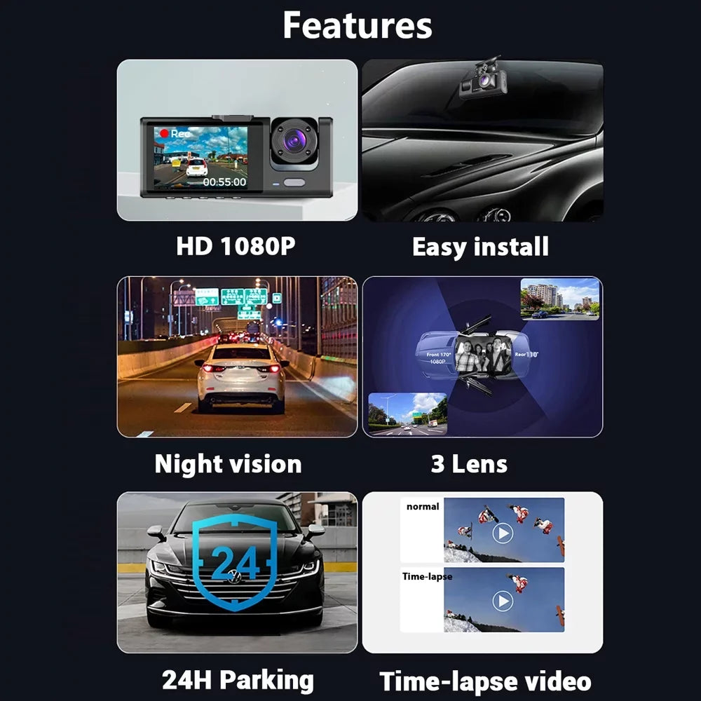 Driving Car Safety Dash with Video Cam for Camera Recorder ammoon 3 WiFi, Clear Auto
