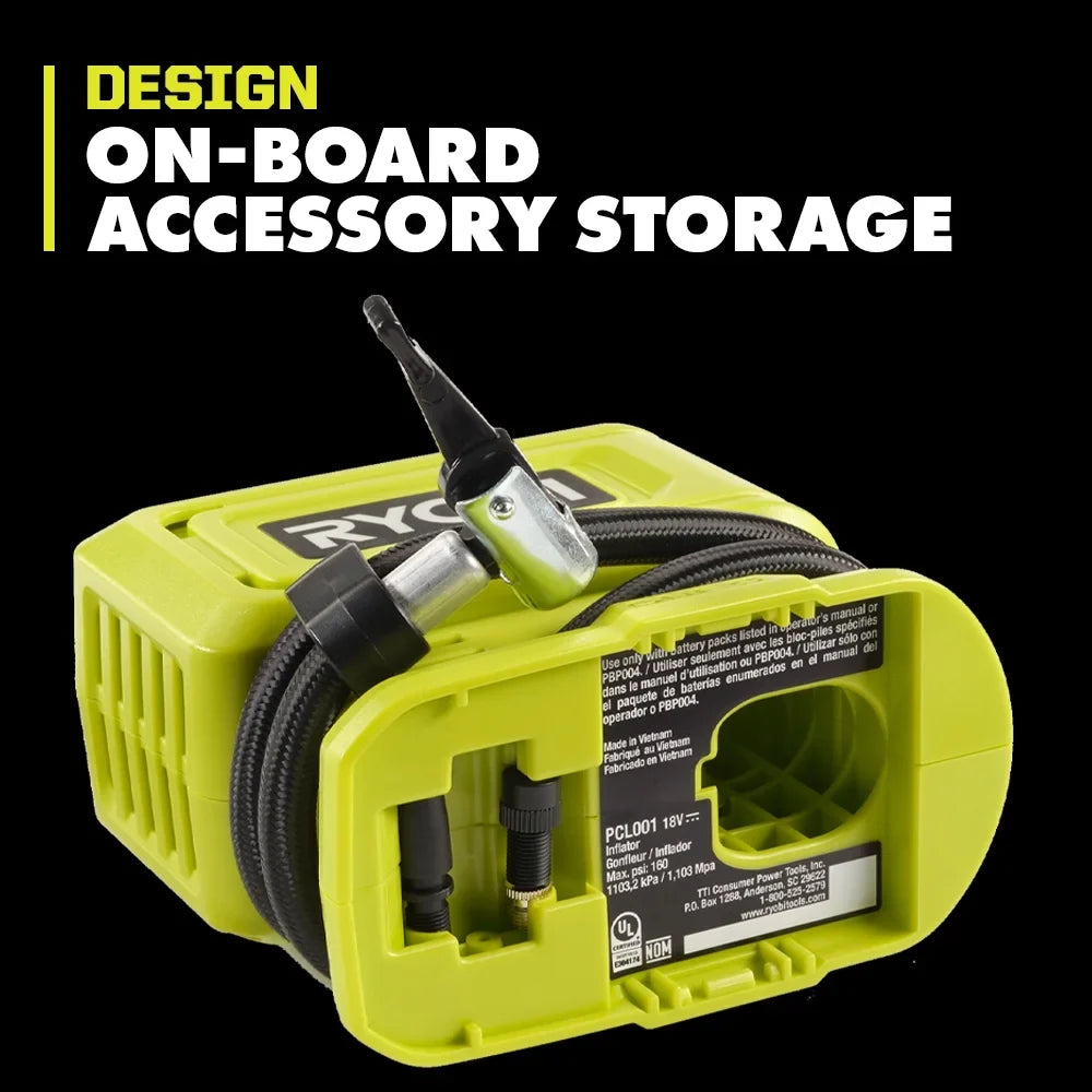 (Tool Digital Inflator High Only) Pressure 18V Ryobi One+