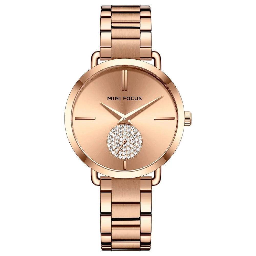 Brand Relojes Femme Women's For Mujer MINI Girls Feloj Fashion Watches Stainless Wristwatch Ladies Steel FOCUS Luxury Top Montre