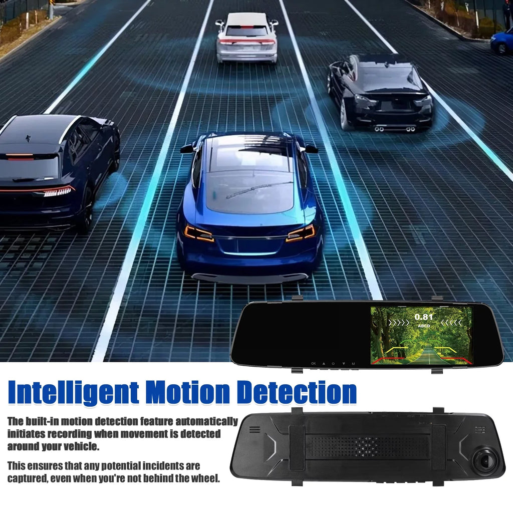 Dazzduo Screen Dual Support Radars Cam Inch Rear Rear Screen Camera Dash 4.3 Rear Dash DVR Reco 4.3 Rear 4 Dual Dash Reverse Reverse Dash Inch Radars Inch Radars 1080P Camera,Camera Camera