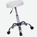 Backrest Stool Beauty for Clinic, Stool and with Salon, Technician Suitable Home Office Kitchen, Five-Star Medical White Feet Studio Round Plating