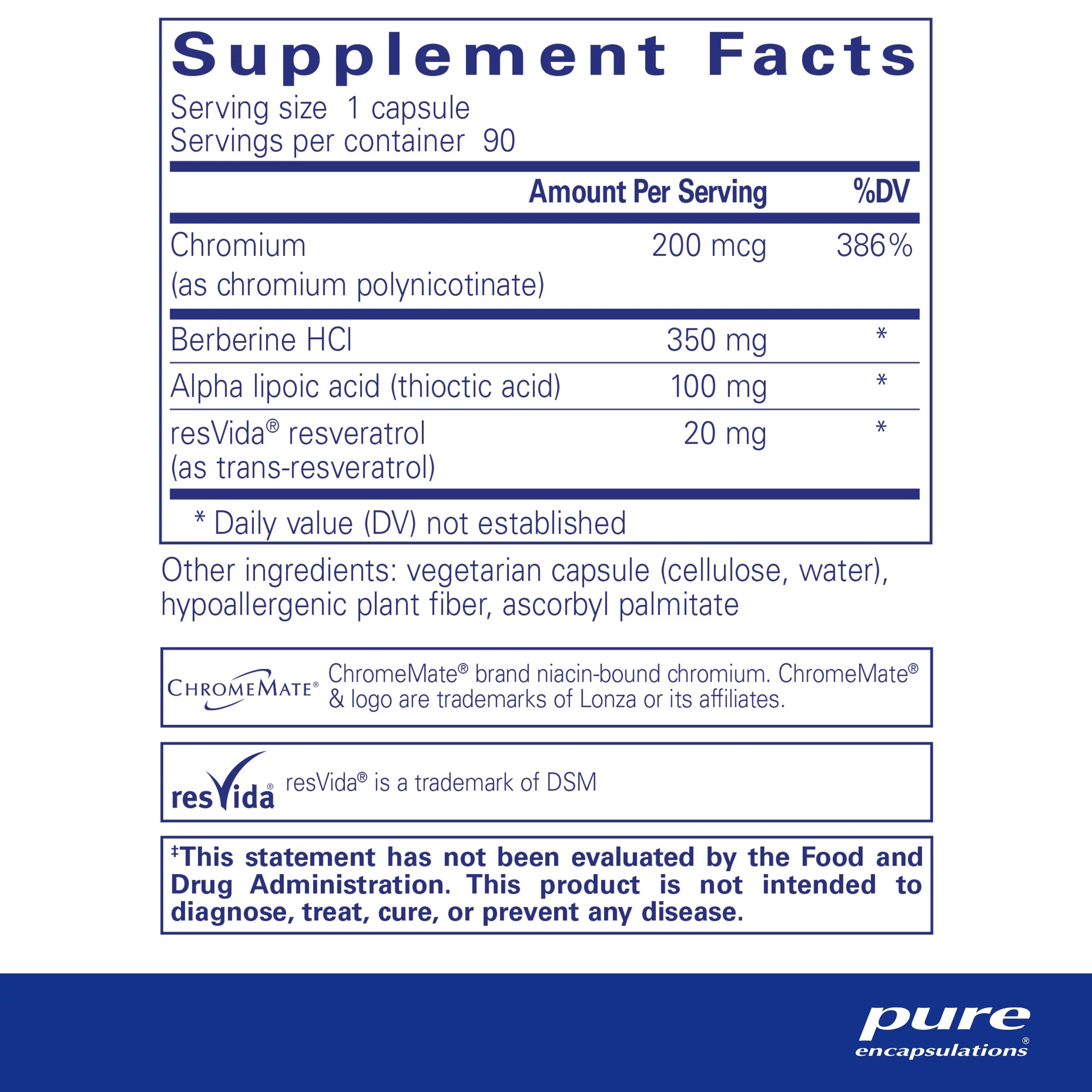 Supplement Pure Homeostasis* Metabolism, Xtra Receptor Metabolic Insulin | | Function, Encapsulations to Support Capsules Glucose and 90