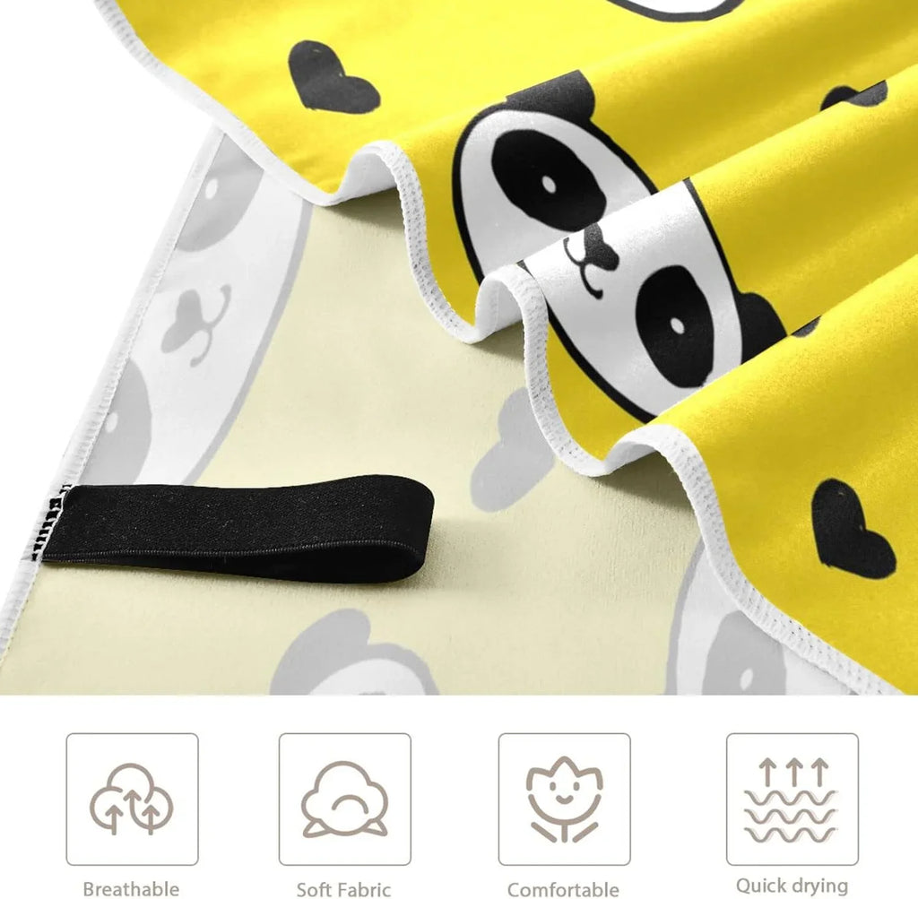 30¡±X60¡± Sand Bestwell Thin Panda Multipurpose Dry Towel Microfiber Towel Towel Swim Bath Lightweight Towel, Oversized Beach Yoga Free Pool Blanket, Quick Shower