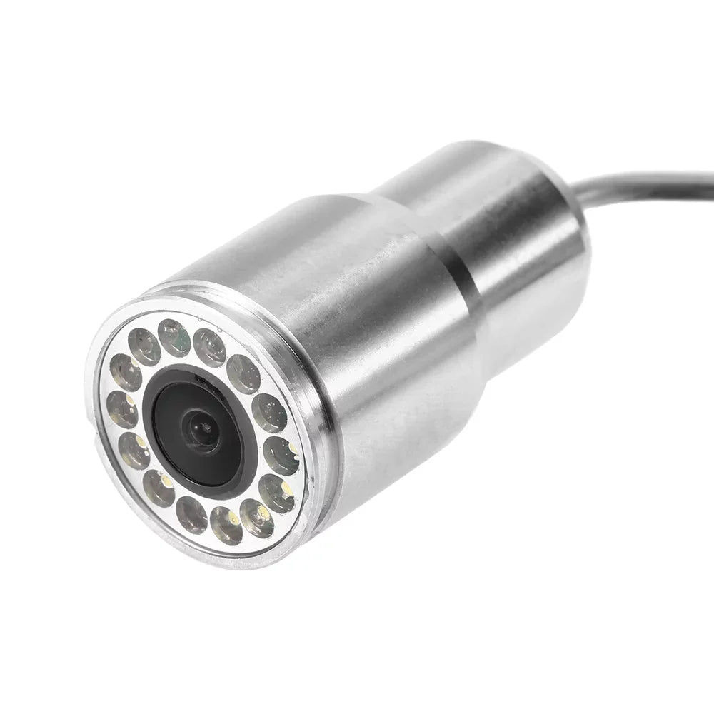 Ice LEDs Camera Underwater 50m 12 Cable Vision Accessories Fishing with Waterproof Fishing Lixada 15m Boat 30m Night Fish Shape for 1200TVL