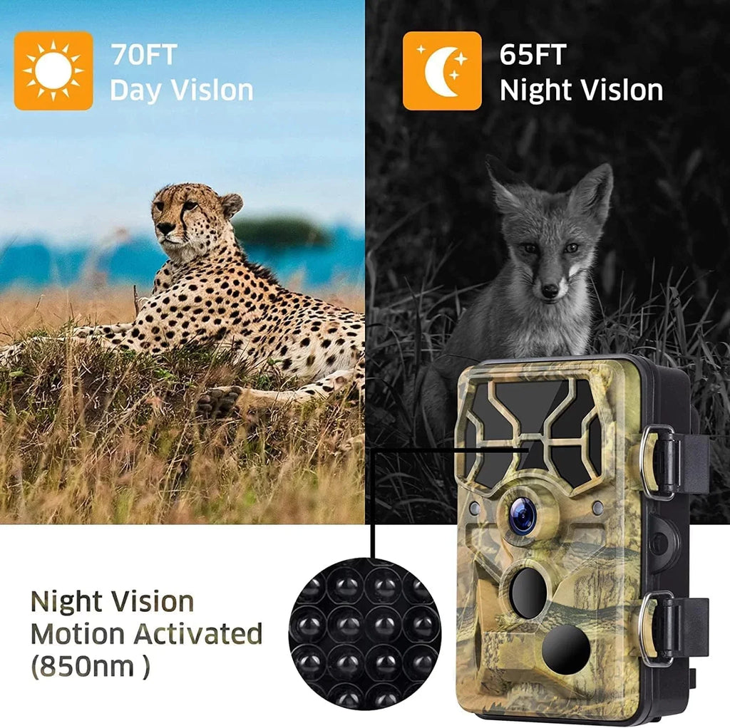 30MP Wildlife IP66 Infrared with with Night Camera for WiFi Motion Waterproof Trail Camera Hunting Vision CAMPARK Activated Trail Camera 1296P Game Monitoring Bluetooth