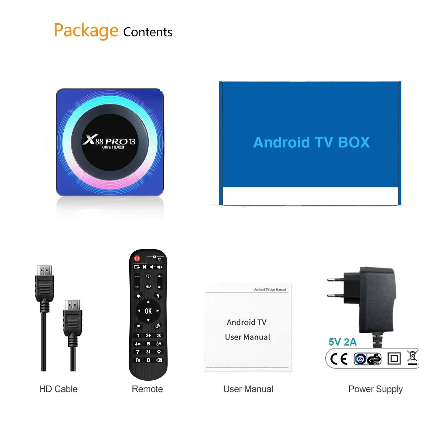 Band TV 4GB Ultra Ethernet 2.4G/5.8G ROM HD Android USB3.0 BT5.0 Quad-Core WiFi6 32GB RAM 1000M HDR10+ Dual 13.0 8K Box