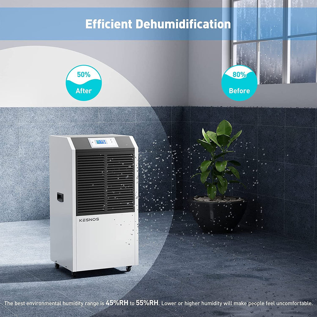 with 8000 Industrial up Ft, Removal Kesnos Dehumidifier Area 232 Drain Commercial for Moisture Dehumidifier Large Hose Pint in Basements to for Sq.
