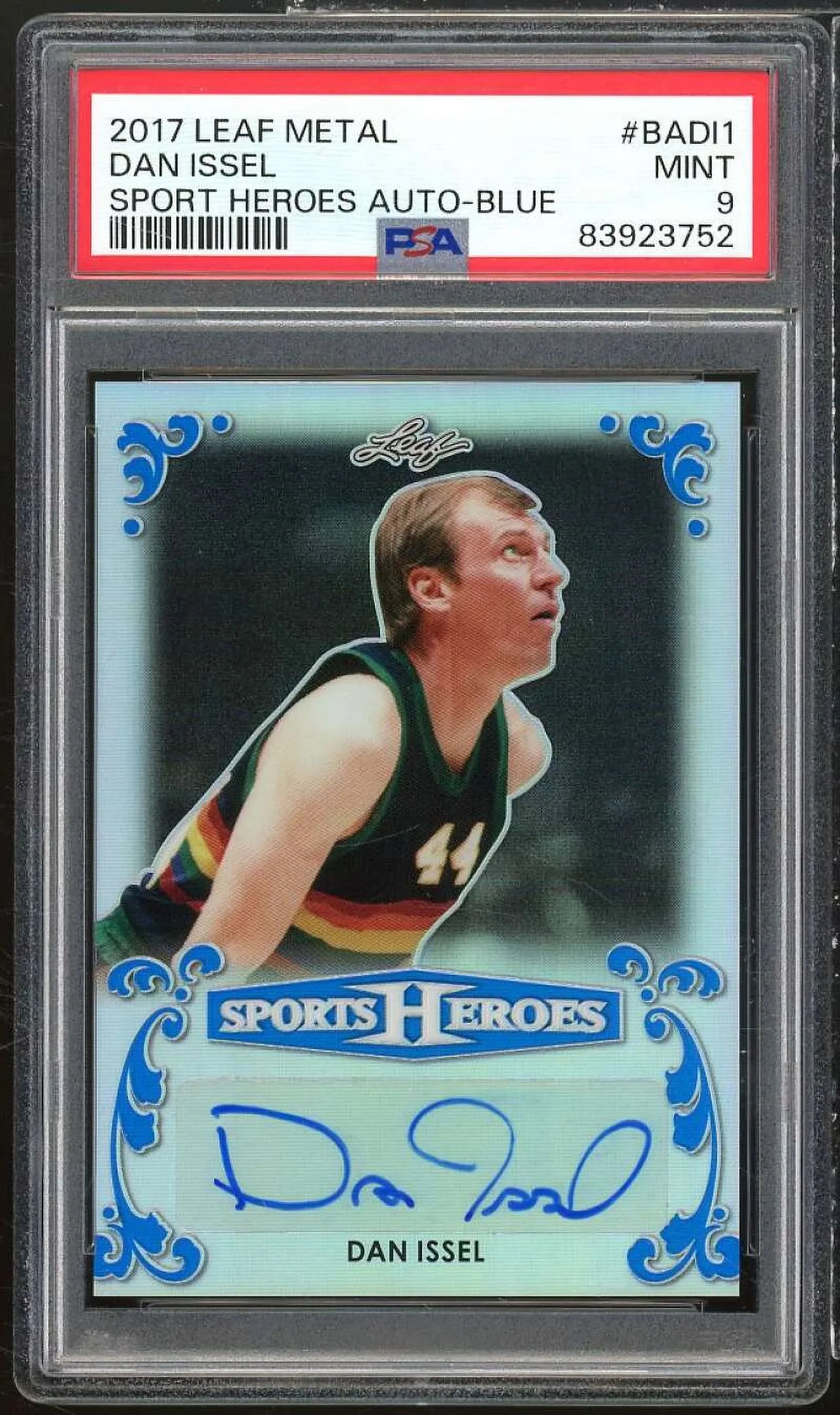 Heroes Blue PSA Dan Leaf Auto #BADL1 Metal Issel Sports 5/7) 9 Card (#d 2017