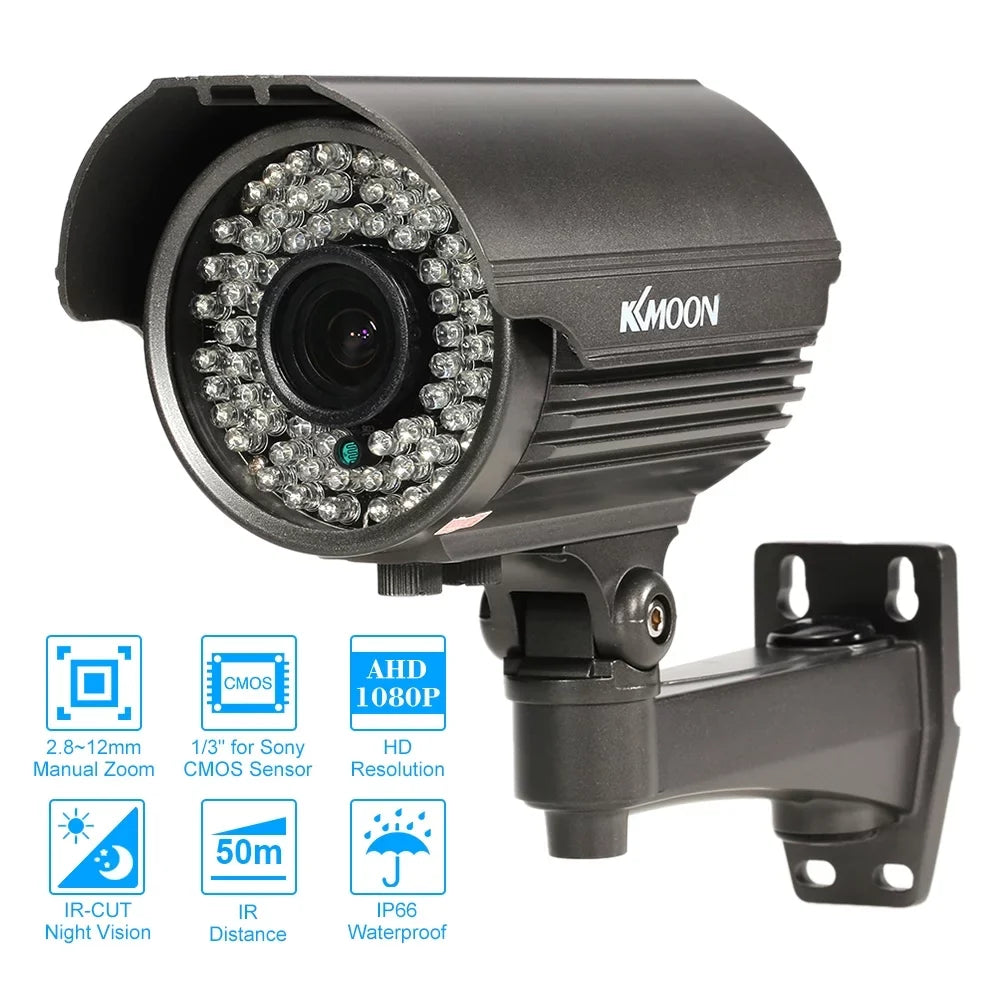 AHD Andoer Night Zoom Indoor LEDS, 72 IR 1/3â?CMOS CUT, Vision, Analog Varifocal 1080P IR CCTV Camera, Lens, Manual 2.0MP, Weatherproof