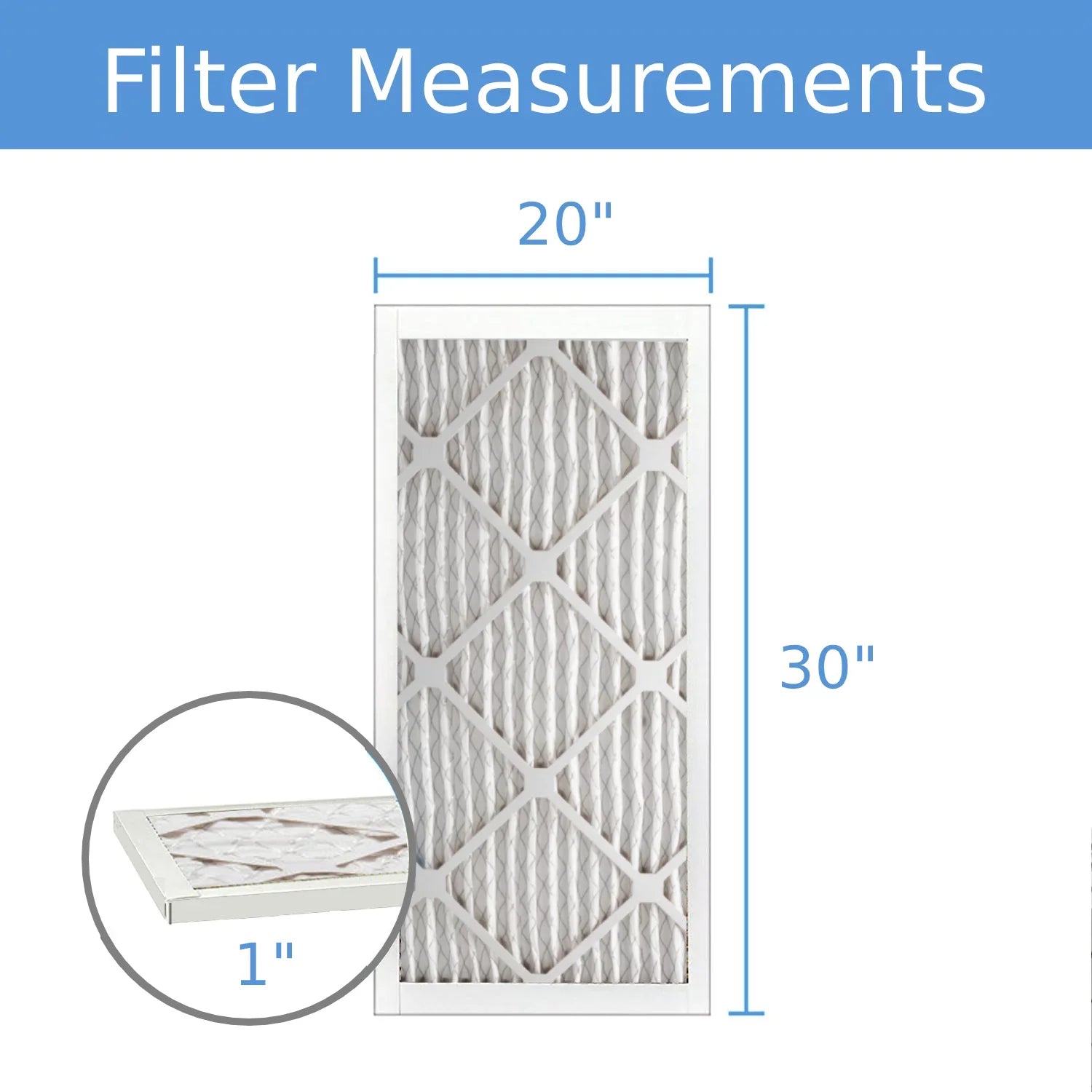 Surface (6 MERV Pleated Pack) 20x30x1, Purolator 40 Filter, Hi-E Mechanical Air 8, Extended