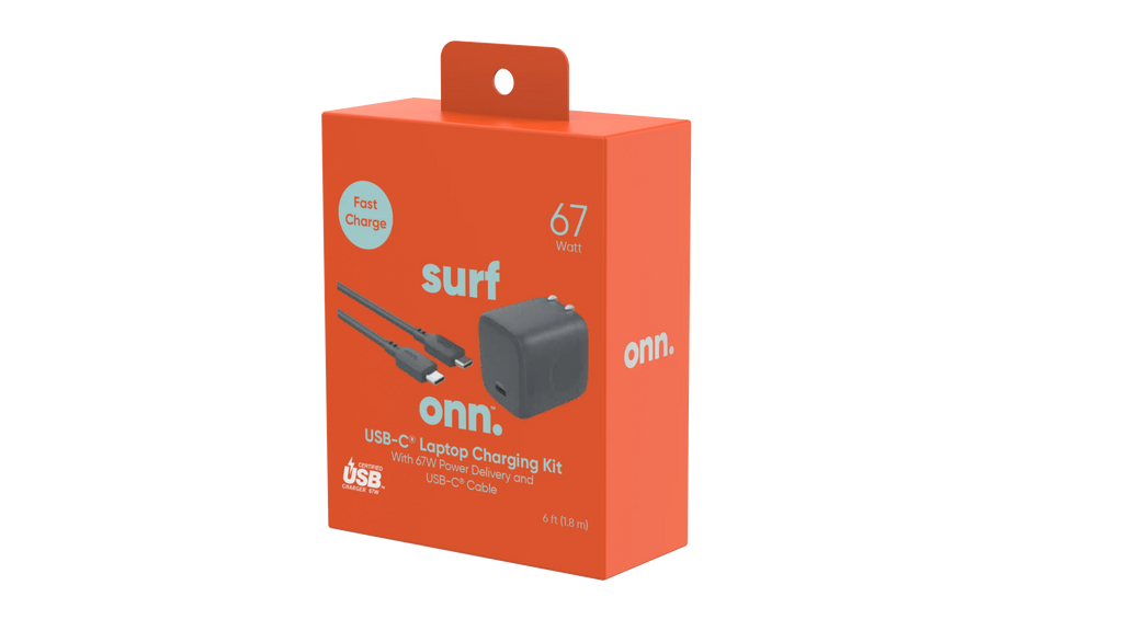 USB-C 1 onn. 67W Charger Compatible Apple,Dell,HP,Asus,Acer,Lenovo,Grey GAN for with Laptop Port,