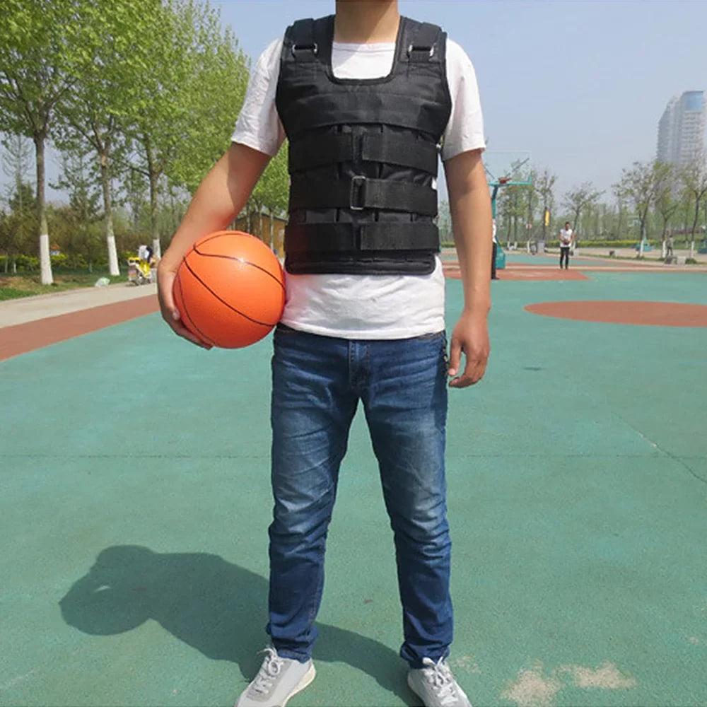 (Empty) Adjustable Loading Weighted Oxford Training Tomfoto Jacket Cloth Weight Strength 50kg Vest Loading Exercise Max Weight