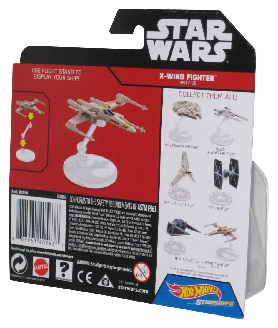 Starships Wars Fighter Red X-Wing Rogue Star Wheels Hot Toy (2014) One Five