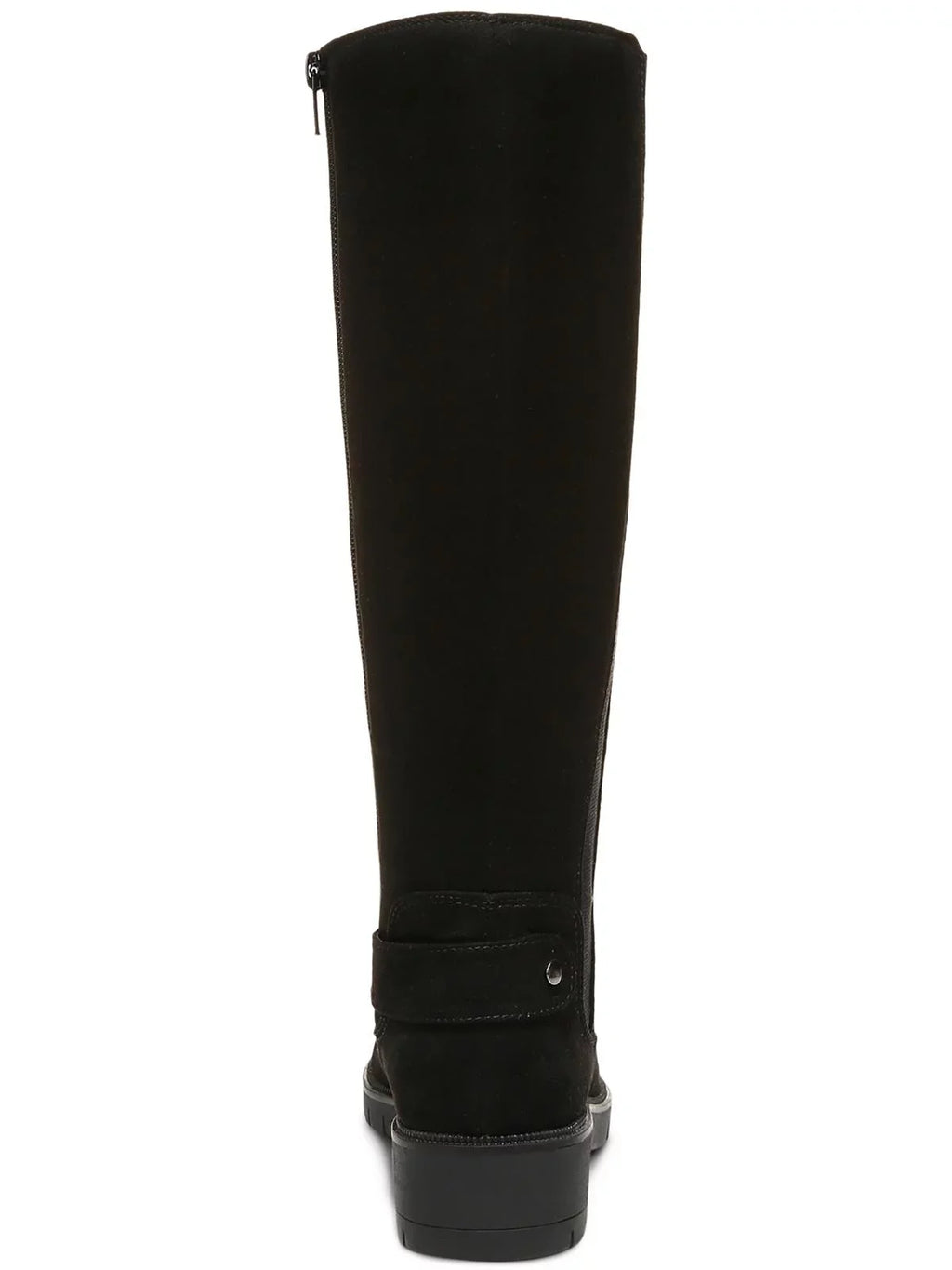 Side Goring Strap Lug Heel Shoes 6 Toe Gwynn Boots Black Zip-Up Sole Womens Round Padded M Block & STYLE Accent COMPANY