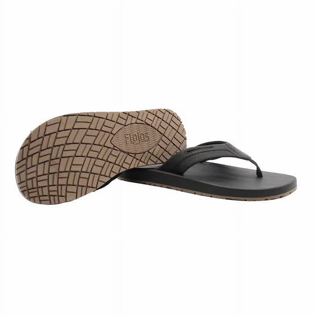 Flip 9, Flop Flojos Black-Tan Sandals, Men's Size