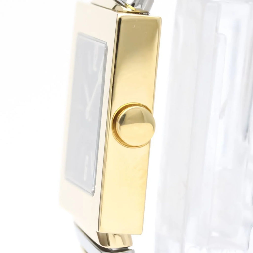18K Steel 2T BVLGARI SQ22 BF552142 Gold Quadrato Ladies Quartz Watch (Good) Polished Pre-Owned